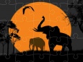 Logħba Puzzle Silhouette ta' Elefant onlajn