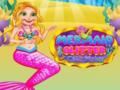 Logħba Mermaid Glitter Cake Maker onlajn