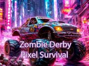 Logħba Sopravivenza tal-pixel zombie derby onlajn