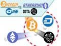 Logħba Bitcoin kontra Ethereum onlajn