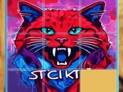 Logħba Cat jigsaw puzzle frenzy onlajn