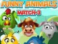Logħba Annimali Divertenti Match 3 onlajn