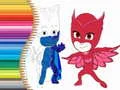 Logħba Ktieb tal-Kulur PJ Masks onlajn Logħba Ktieb tal-Kulur PJ Masks onlajn