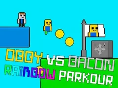Logħba Obby kontra Bacon Rainbow Parkour onlajn