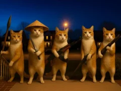 Logħba Cat with a Gun Clicker Evolution onlajn