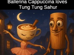 Logħba Ballerina Cappuccina Loves Tung Tung Sahur onlajn Logħba Ballerina Cappuccina Loves Tung Tung Sahur onlajn