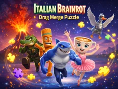 Logħba Taljan Brainrot Drag Merge Puzzle onlajn