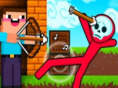Logħba Noob Archer vs Stickman Zombie onlajn