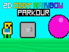 Logħba 2D Obby Rainbow Parkour onlajn