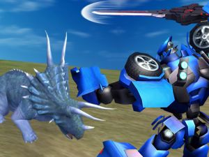 Logħba Jurassic Dinosaur Mech Battle onlajn