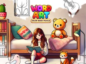 Logħba Word Art: Puzzle tal-Ktieb tal-Kulur onlajn