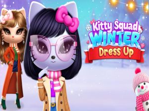 Logħba Kitty Squad Winter Dress Up Up onlajn