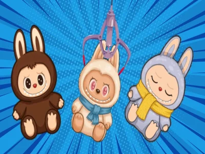 Logħba Claw & Merge Labubu Drop onlajn