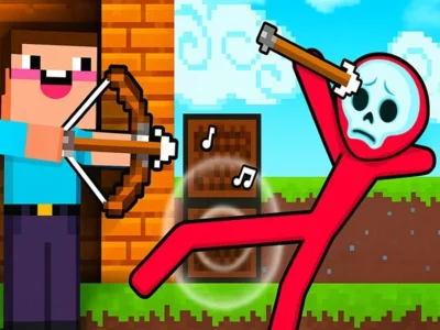 Logħba Noob Archer vs Stickman Zombie onlajn