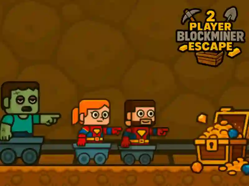 Logħba 2 Player BlockMiner Escape onlajn