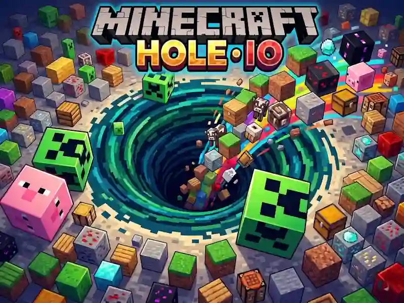 Logħba Minecraft Hole IO onlajn