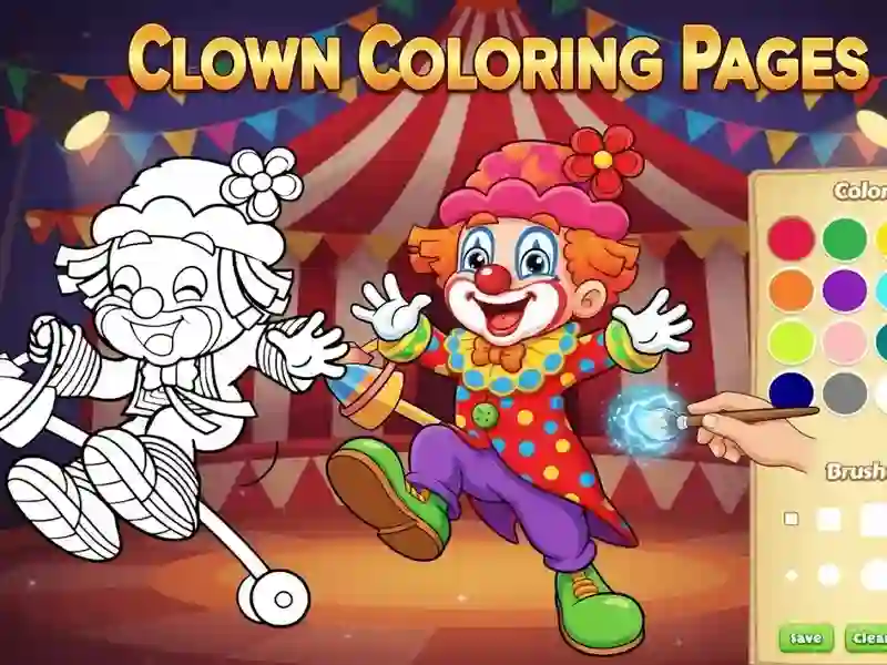 Logħba Paġni tal-Kulur tal-Clown onlajn