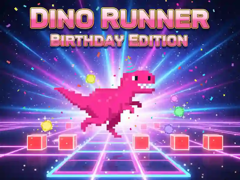 Logħba Dino Runner Edizzjoni Birthday onlajn