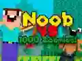 Logħba Noob kontra 1000 zombie onlajn Logħba Noob kontra 1000 zombie onlajn