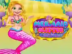 Logħba Mermaid Glitter Cake Maker  onlajn