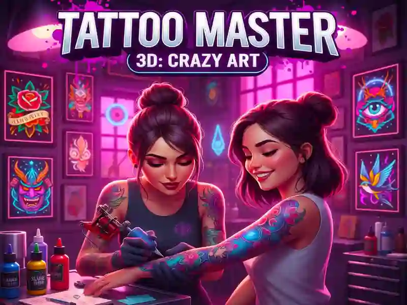 Logħba Tatwaġġ Master 3D: Crazy Art onlajn