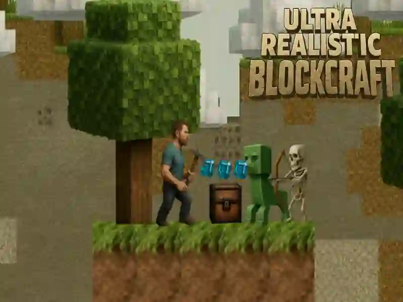 Logħba Blockcraft ultra realistiku onlajn