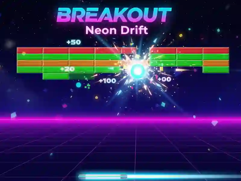 Logħba Breakout Neon Drift onlajn