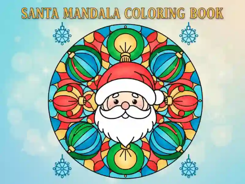 Logħba Ktieb tal-kulur Santa Mandala onlajn