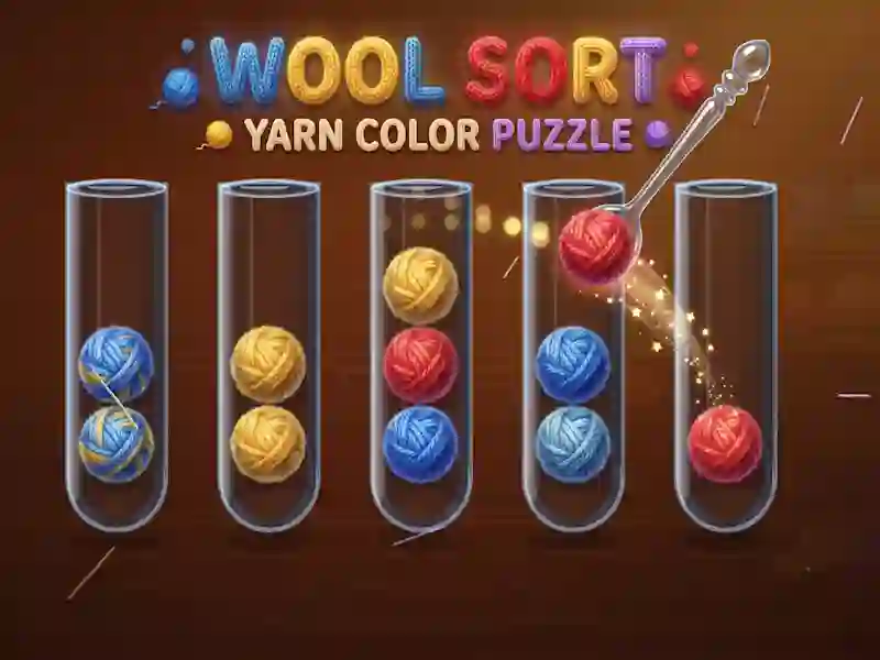 Logħba Wool Sort Yarn Color Puzzle onlajn