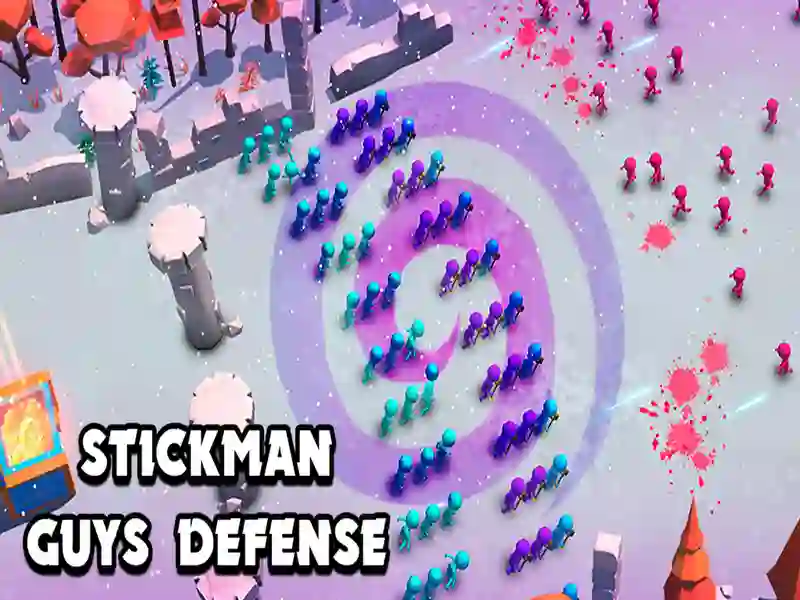 Logħba Stickman Guys Defense onlajn