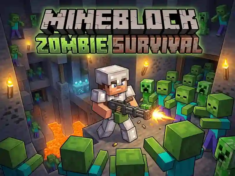 Logħba Mineblock Zombie Survival onlajn