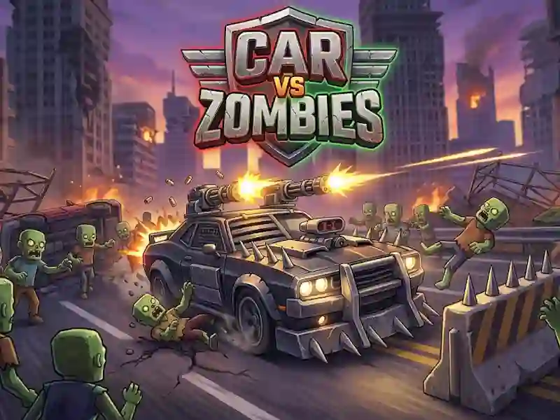 Logħba Car VS Zombies onlajn