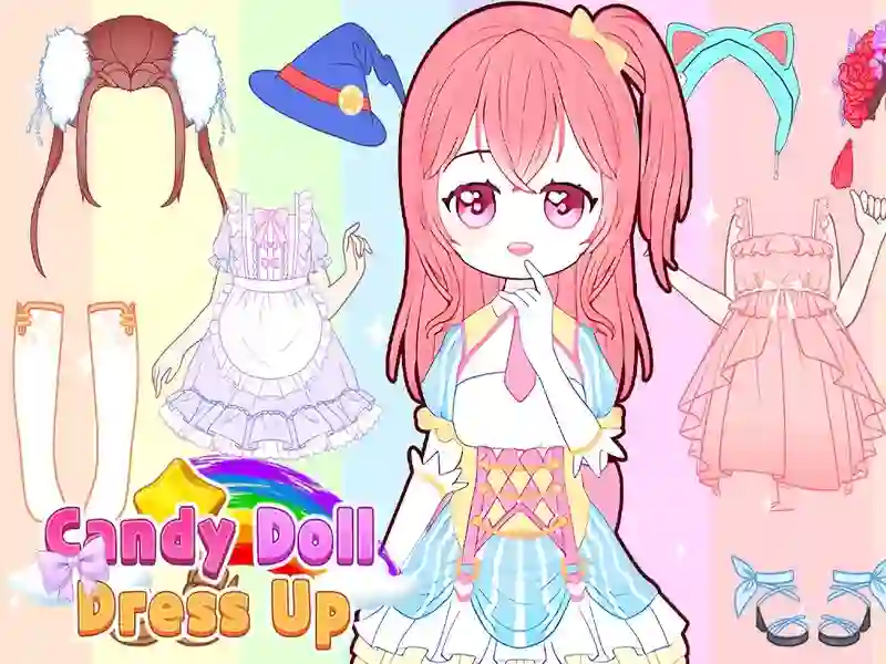 Logħba Candy Doll Dress Up onlajn