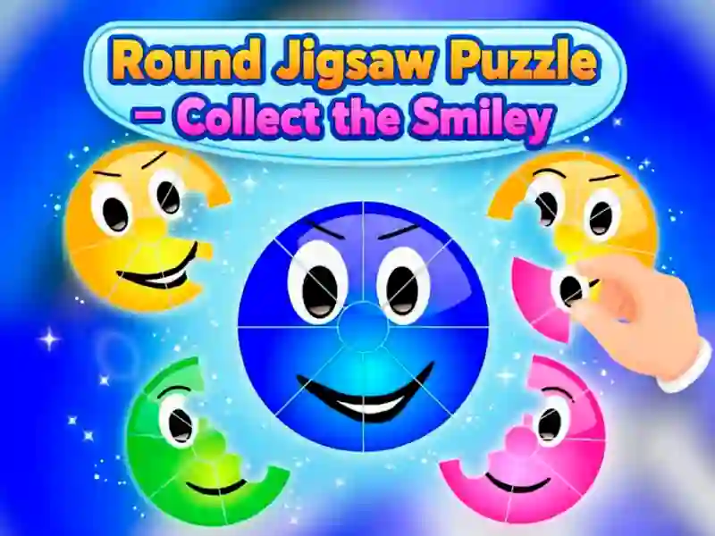 Logħba Round jigsaw Puzzle — Iġbor l-Smiley onlajn