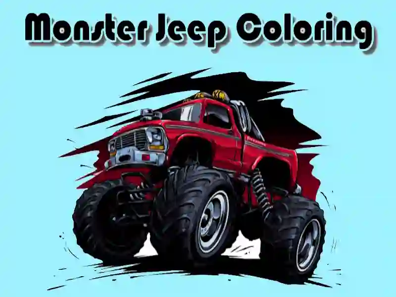 Logħba Monster Jeep Coloring onlajn