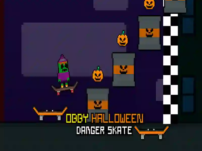 Logħba Skate ta 'periklu ta' Halloween onlajn