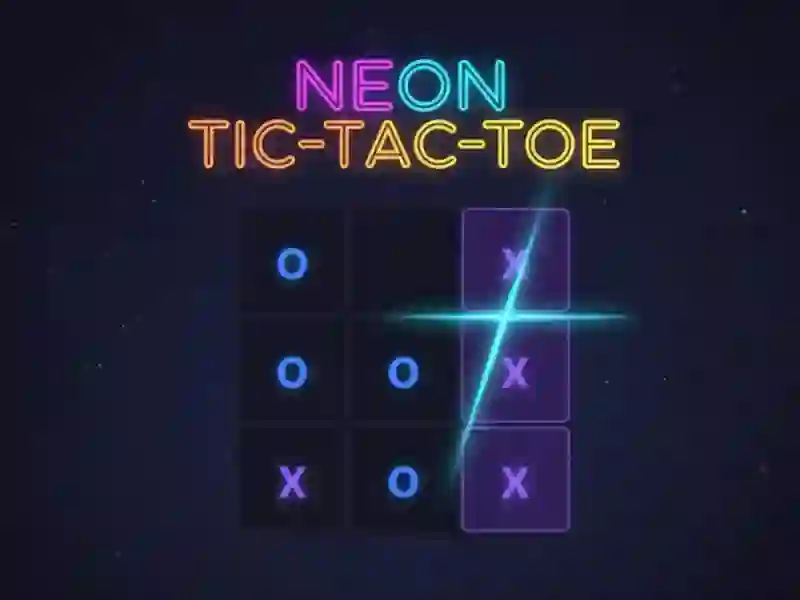 Logħba Neon Tic-Tac-Toe onlajn