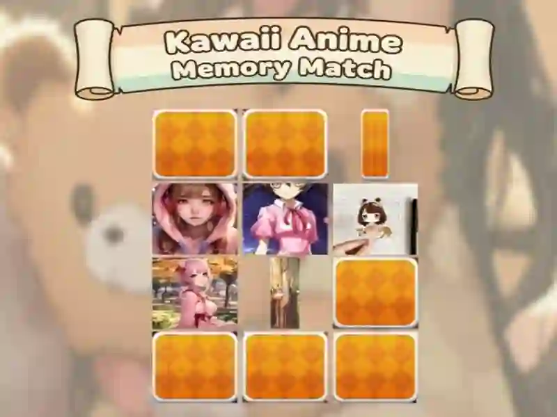 Logħba Match tal-memorja tal-Anime Kawaii onlajn