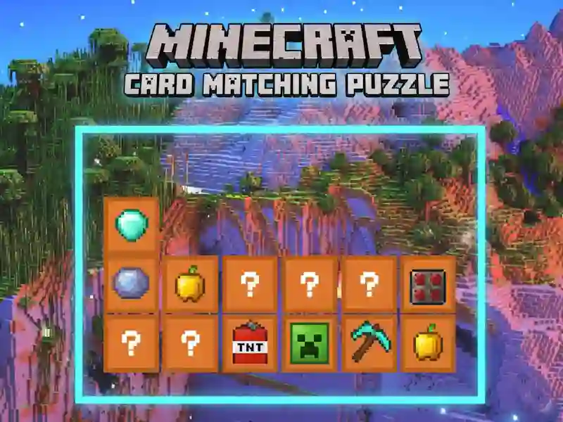 Logħba Minecraft Card Tqabbil Puzzle onlajn