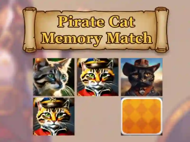 Logħba Pirate Cat Memory Match onlajn