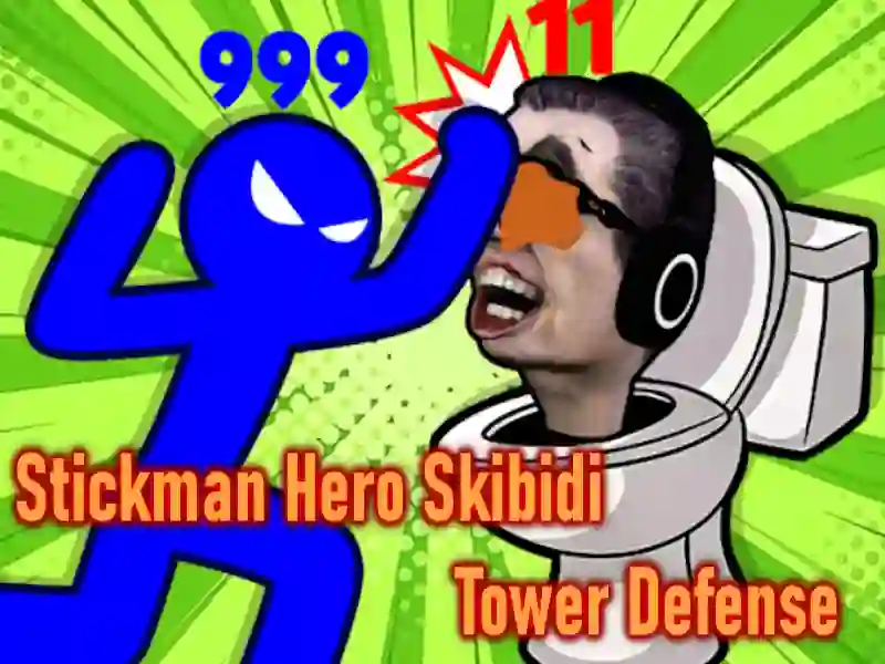 Logħba Stickman Hero Skibidi Tower Defense onlajn