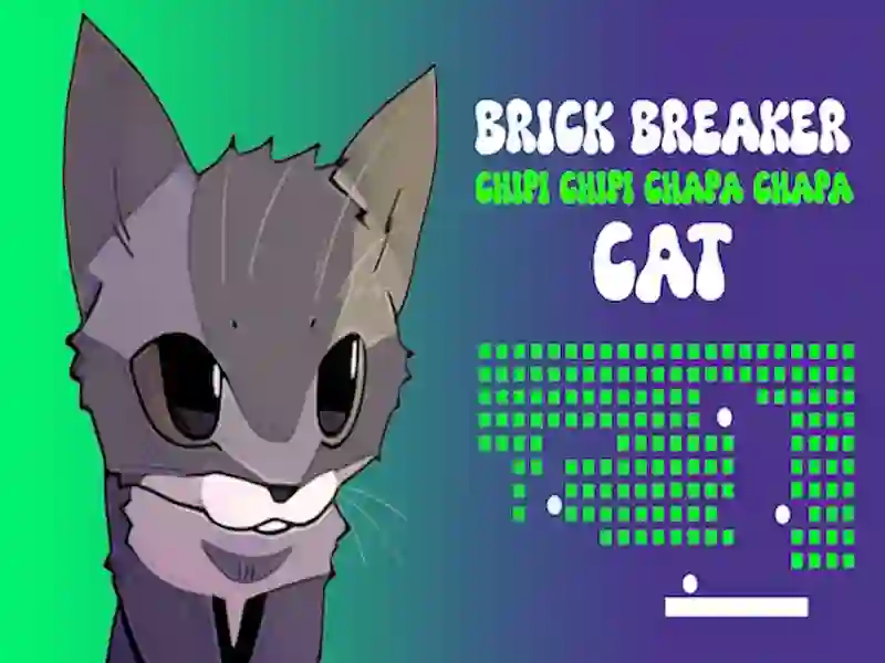 Logħba Brick Breaker Chipi Chipi Chapa Chapa Cat onlajn