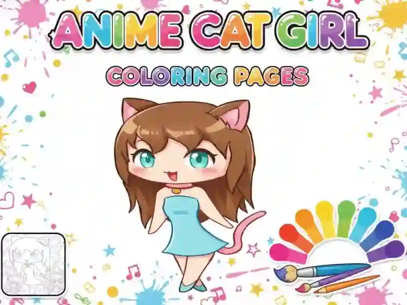Logħba Paġni tal-Kulur tal-Anime Cat Girl onlajn
