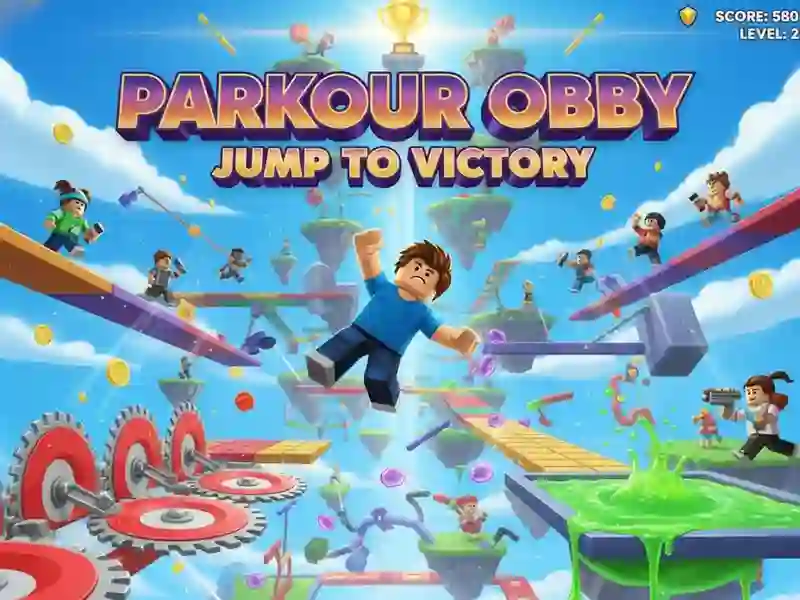 Logħba Parkour Obby Aqbeż għall-Vitorja onlajn