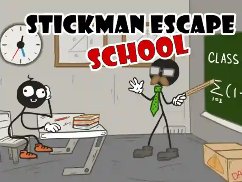 Logħba Stickman Escape School onlajn
