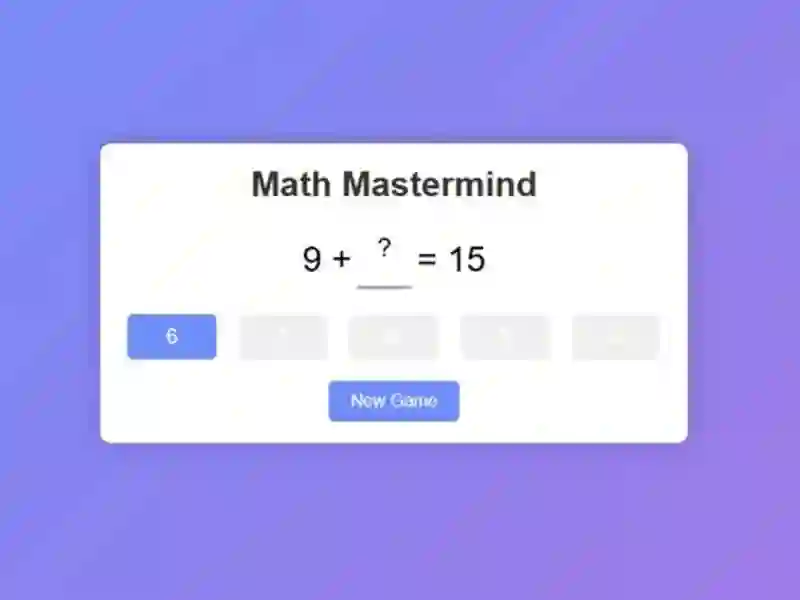 Logħba Matematika Mastermind onlajn