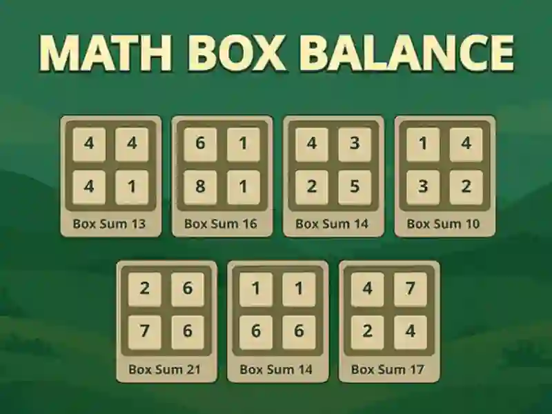 Logħba Bilanċ tal-Kaxxa tal-Matematika onlajn Logħba Bilanċ tal-Kaxxa tal-Matematika onlajn
