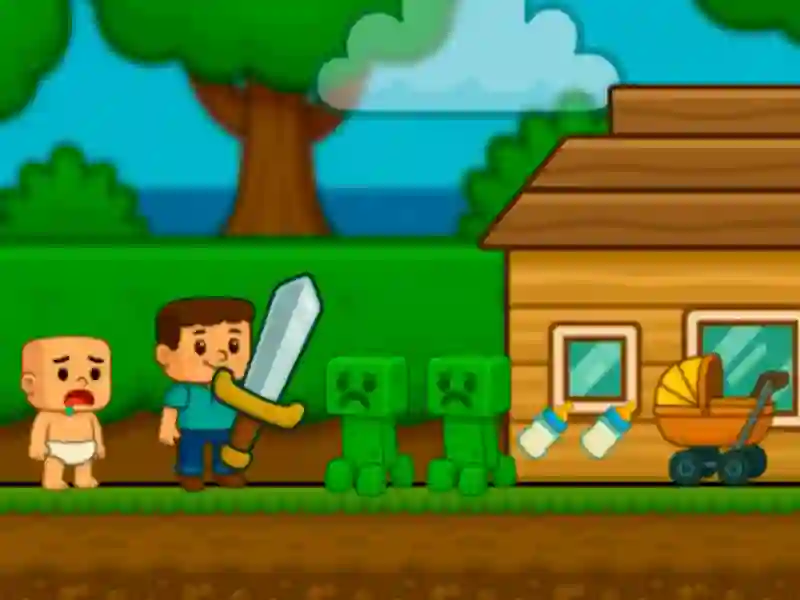 Logħba Baby Noob Help! Steve onlajn