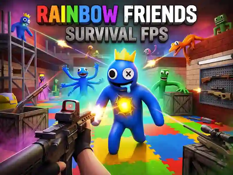 Logħba Rainbow Friends Survival FPS onlajn