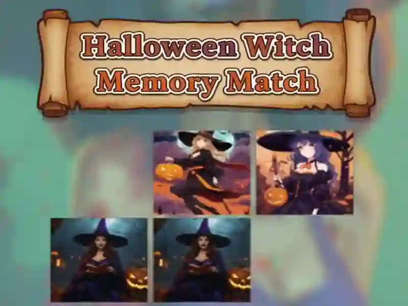 Logħba Logħba tal-memorja tas-saħħara ta 'Halloween onlajn
